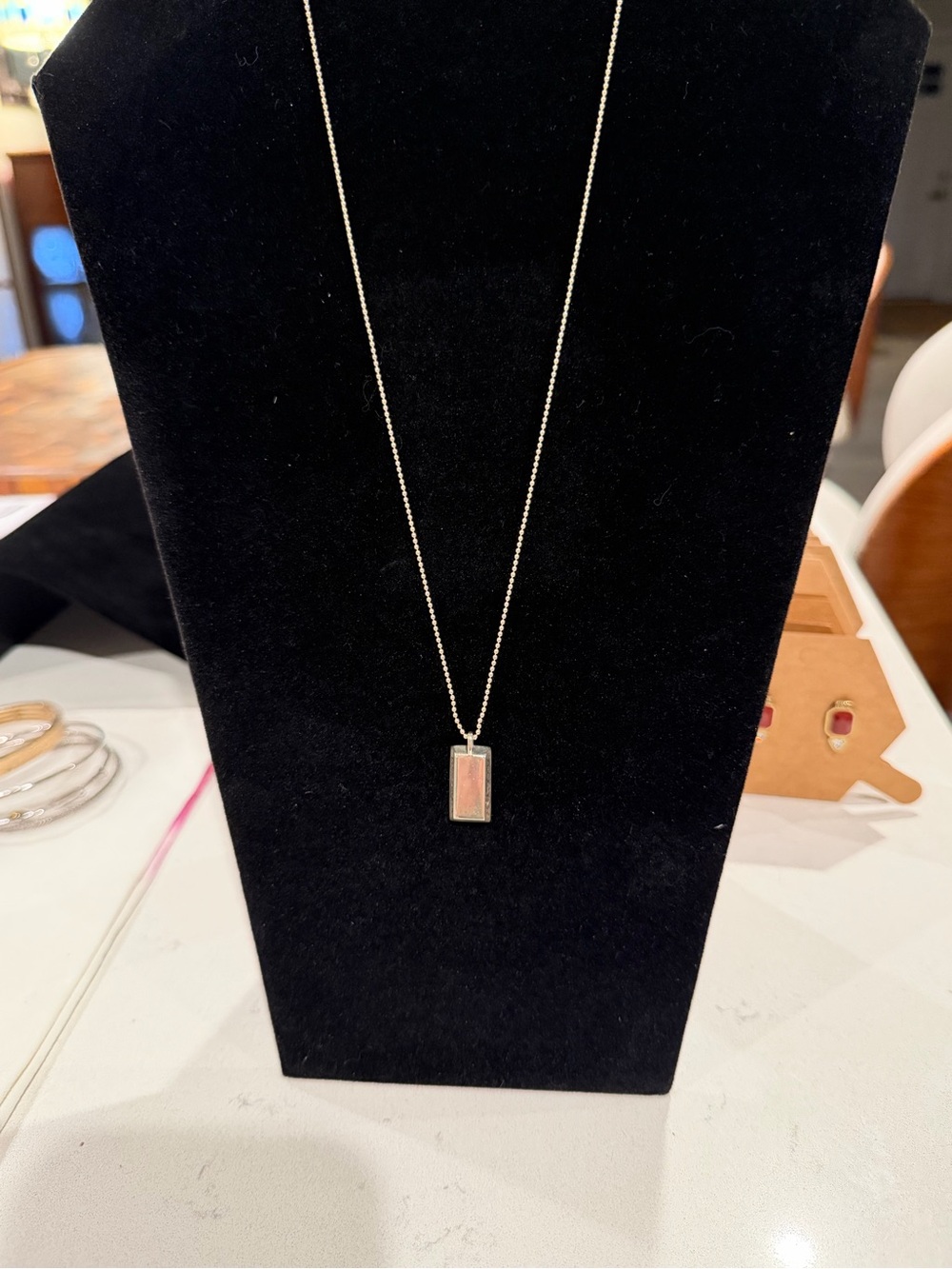 Retired Vintage Silpada Sterling Silver Chain Necklace with Ingot